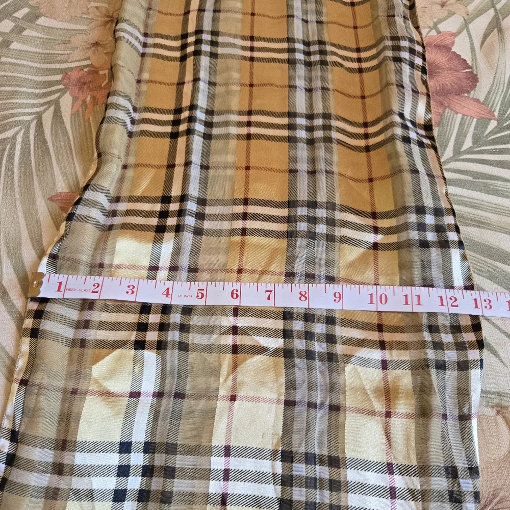 3/$25 Scarf Plaid Satin Gold Beige Black Maroon Silky